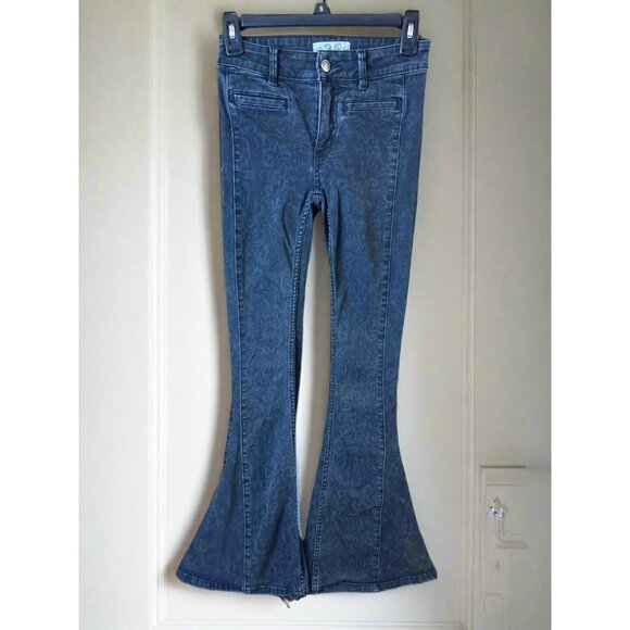Free People Black Flared Jeans - Picture 1 of 4